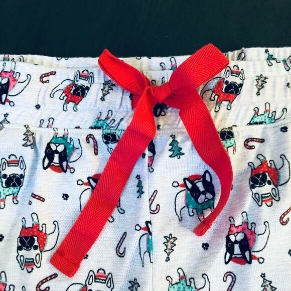 Christmas Frenchie Boston Terrier Dog Holiday Jogger PJ Lounge Pants - Picture 3 of 4